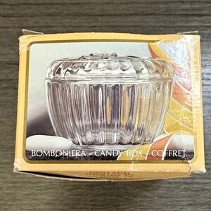 Vintage Crystal Clear Candy Jar in Box